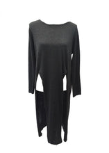 Load image into Gallery viewer, Limited Edition Long Line Jumper with front Splits In Grey - Feathers Of Italy 

