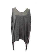 Load image into Gallery viewer, Tassle Overlay in Grey - Feathers Of Italy 
