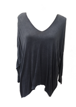 Load image into Gallery viewer, Chiffon Back Fine Knit Jumper in Blue Made In Italy By Feathers Of Italy One Size - Feathers Of Italy 
