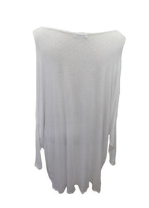 Gauli Oversized Fine Knit Top in White Made In Italy by Feathers Of Italy One Size - Feathers Of Italy 