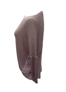 Button Back Top In Dusky Pink | Feathers Of Italy 