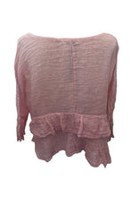 Load image into Gallery viewer, Raffadali Linen Top in Dusky Pink Made In Italy By Feathers Of Italy One Size - Feathers Of Italy 

