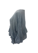 Load image into Gallery viewer, Raffadali Linen Top in Powder Blue Made In Italy By Feathers Of Italy One Size - Feathers Of Italy 
