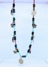Load image into Gallery viewer, Mauri Necklace in Blue - Feathers Of Italy - Feathers Of Italy 
