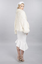 Load image into Gallery viewer, coney fur jacket - snow cream
