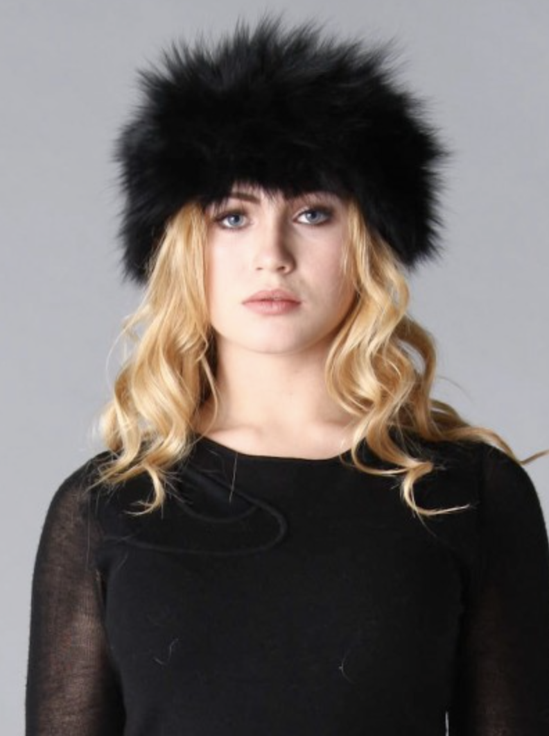 fox fur headband