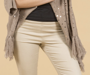Luxury Cashmere Sequined Wrap in Mocha - Feathers Of Italy 