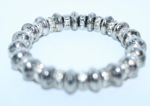 Limited Edition Silver Coloured Diamont'e Bracelet - By Feathers Of Italy - Feathers Of Italy 
