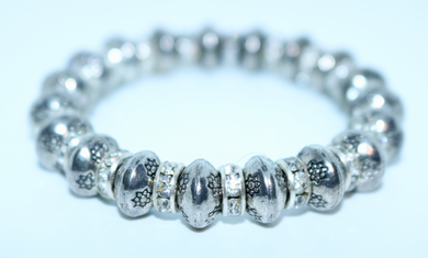 Limited Edition Silver Coloured Diamont'e Bracelet - By Feathers Of Italy - Feathers Of Italy 