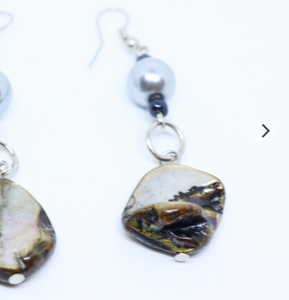 Mother Of Pearl and Shell Earrings Pierced Ears  - Feathers Of Italy - Feathers Of Italy 