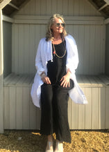 Load image into Gallery viewer, Jersey Hareem Trousers in White, Black, Silver and Sky Blue, Made In Italy by Feathers Of Italy One Size - Feathers Of Italy 
