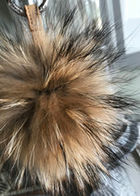 Load image into Gallery viewer, Peia Multicoloured Fur Pom Pom Keyring in Two Colours - Feathers Of Italy 
