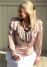 Load image into Gallery viewer, Rimini Silk Top in washed dusky Rose Pink Made In Italy By Feathers Of Italy One Size - Feathers Of Italy 
