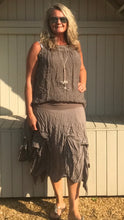 Load image into Gallery viewer, Pure Silk Vest Top in Mocha Made In Italy by Feathers Of Italy One Size - Feathers Of Italy 
