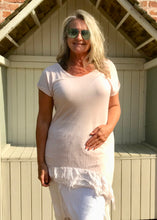 Load image into Gallery viewer, Romo Sheer T Shirt Top in Pink Made In Italy By Feathers Of Italy One Size - Feathers Of Italy 
