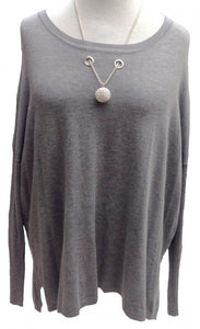Batwing Jumper with Glitter Ball Oversized - 4