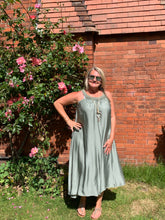 Load image into Gallery viewer, Milan Satin Summer Maxi Dress - Feathers Of Italy 
