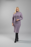 Milano Long Sleaved Jumper Dress in lilac mix | Feathers Of Italy 