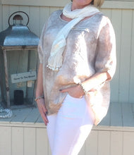 Load image into Gallery viewer, Lola Espeleta Vintage Style Bobble Scarf in Cream - Feathers Of Italy 
