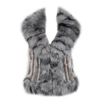 Load image into Gallery viewer, Luxury Fur Gilet in Grey - Feathers Of Italy 
