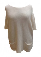 Load image into Gallery viewer, Mohair Tunic Top in Cream - Feathers Of Italy 
