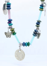 Load image into Gallery viewer, Mauri Necklace in Blue - Feathers Of Italy - Feathers Of Italy 
