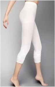Cotton Basic Legging in White - Feathers Of Italy 