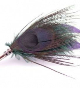 Peacock Feather Brooch/Hat Pin in Purple & Bottle Green - Feathers Of Italy 