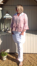 Load image into Gallery viewer, Raffadali Linen Top in Dusky Pink Made In Italy By Feathers Of Italy One Size - Feathers Of Italy 
