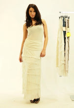 Load image into Gallery viewer, Raggi Silk Edged Skirt/Dress in Vanilla - Feathers Of Italy 
