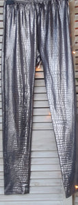 SILVER SNAKE LEGGINGS One Size - Feathers Of Italy 
