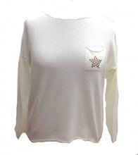 Load image into Gallery viewer, Soft Knit Stud Star Jumper in Cream - Feathers Of Italy 
