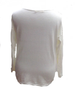 Soft Knit Stud Star Jumper in Cream - Feathers Of Italy 