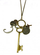 Load image into Gallery viewer, Steampunk Pendant Necklace - Key - Feathers Of Italy 

