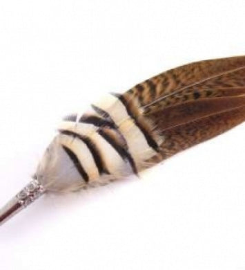 Traditional Brown Feather Hat Pin/Brooch - Feathers Of Italy 